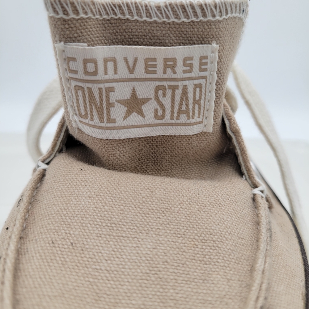Mens Converse One Star Canvas Boat shoe Tan/Khaki/Light Brown Size 7.5 - Picture 12 of 12